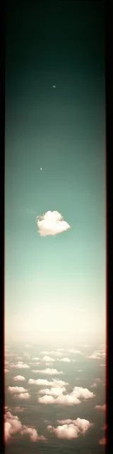 Free aesthetic bookmark featuring a single cloud up high